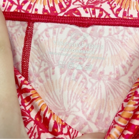 VINEYARD VINES Performance Pink & Orange Seashell Leggings - YOUTH LARGE 14 - Picture 5 of 5